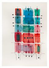 Circle Square Triangle Turtle Fish by Amina Ahmed contemporary artwork drawing painting