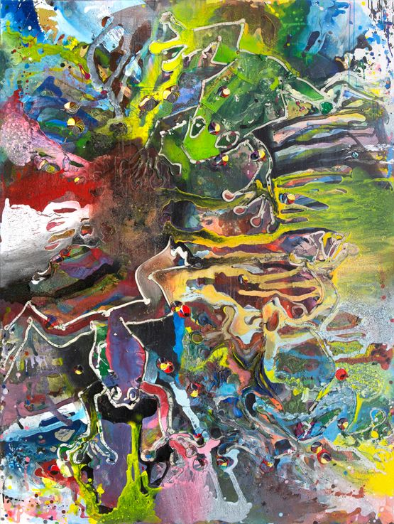 Ohne Titel Frog 3 by Christian Eisenberger contemporary artwork Painting