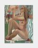 Woman with a Dove by Danielle Orchard contemporary artwork Painting