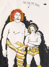 No Title The Tug Tag... by Raymond Pettibon contemporary artwork works on paper