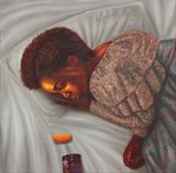 Just a single Pringle by Barry Yusufu contemporary artwork painting