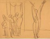 Totentanz der Mary Wigman by Ernst Ludwig Kirchner contemporary artwork drawing