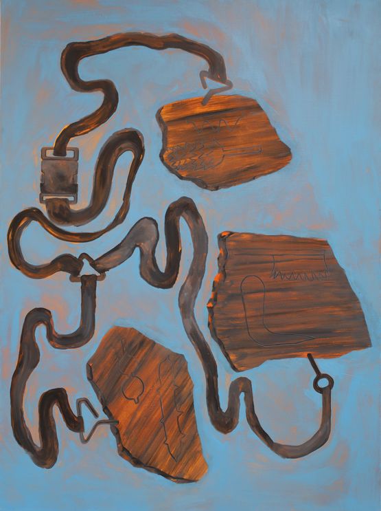 Floating Plates by Kaito Itsuki contemporary artwork Painting
