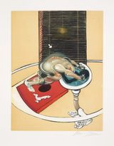 LHomme au Lavabo Figure at a washbasin by Francis Bacon contemporary artwork print