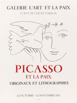 LArt et La Paix by Pablo Picasso contemporary artwork print