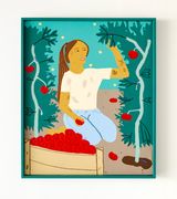 The one with the caterpillars by Claudia Kogachi contemporary artwork painting