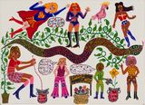 We Are Seven Sistas by Kaylene Whiskey contemporary artwork painting