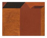 Haus und Silo Rot by Horst Antes contemporary artwork painting