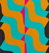 Moucharabieh in Four Colours by Mohamed Melehi contemporary artwork painting