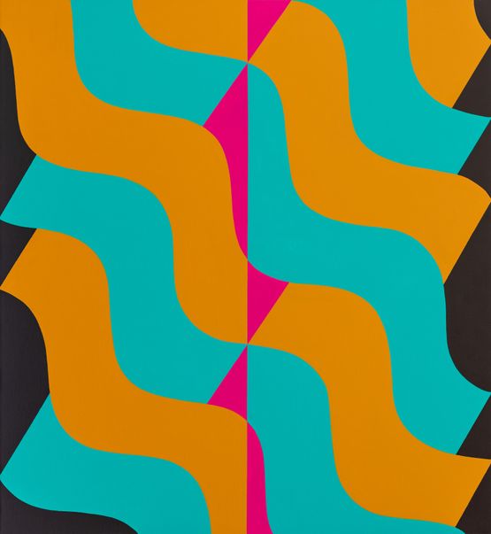Moucharabieh in Four Colours by Mohamed Melehi contemporary artwork Painting