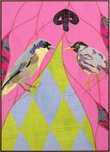 African Bird Magic Comoro Blue Vanga  Taita Thrush by Yinka Shonibare CBE RA contemporary artwork textile