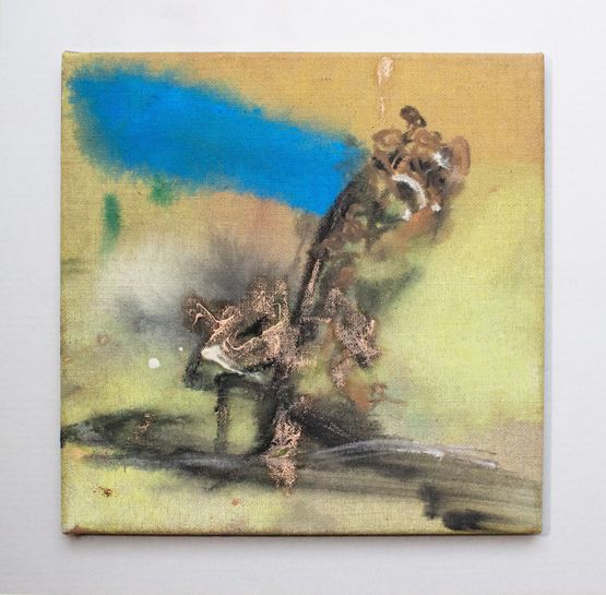 hit by blue by Leiko Ikemura contemporary artwork Painting