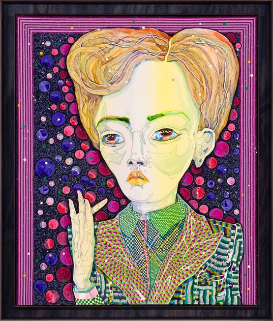 in stillness by Del Kathryn Barton contemporary artwork Painting