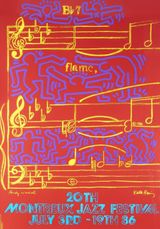 Montreux Jazz Festival by Keith Haring  Andy Warhol contemporary artwork print works on paper
