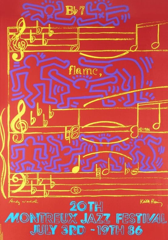 Montreux Jazz Festival by Keith Haring  Andy Warhol contemporary artwork Works on Paper