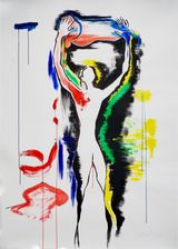 All The Same. Crime Scene series by Jane Mcadam Freud contemporary artwork painting works on paper