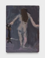 Nude with Black Table by Janice Nowinski contemporary artwork painting works on paper