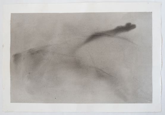 Drip drawing in a landscape I by Leonardo Anker Vandal contemporary artwork Painting