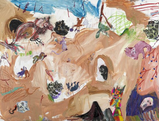 The Dark Stone in the River that is Terrified of Snakes by Xiao Kegang contemporary artwork Painting