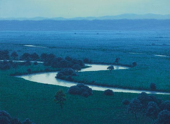River bend by Kazuyuki Futagawa contemporary artwork Works on Paper