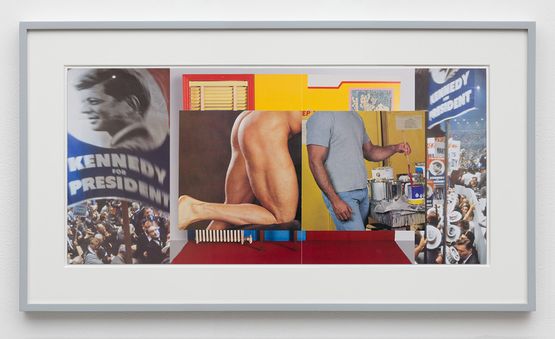 Gutter Collage 18 Democratic ConventionWesselmannasspainter by William E. Jones contemporary artwork Mixed Media