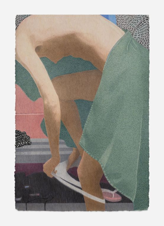Getting Dressed II by Tarka Kings contemporary artwork Works on Paper