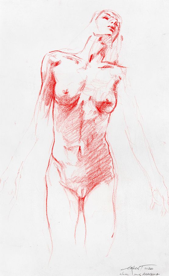 Anacoana 3 by Ernest Pignon-Ernest contemporary artwork Works on Paper