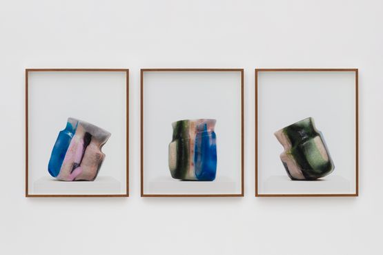 Oh I Could Hide Beneath the Wings of the Bluebird as She Sings Triptych by Dawn Ng contemporary artwork Print