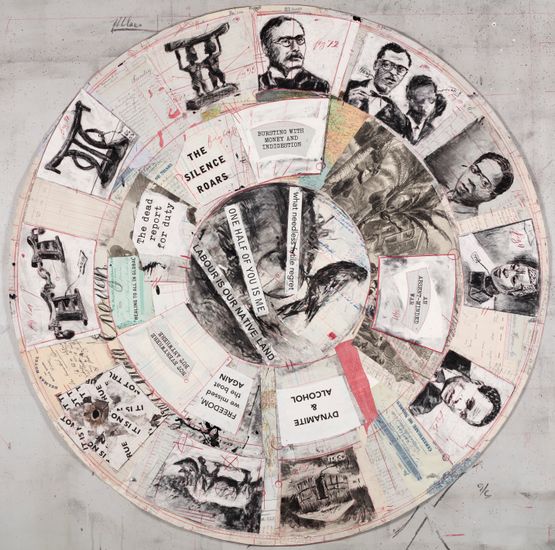 Drawing for Self Portrait as a Coffee Pot Tondo IV by William Kentridge contemporary artwork Painting