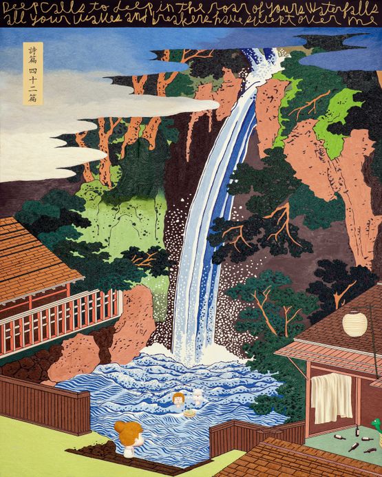 Waterfall Roben by Woo Kukwon contemporary artwork Painting