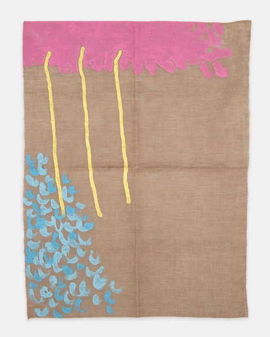 Campo rosa by Giorgio Griffa contemporary artwork Painting