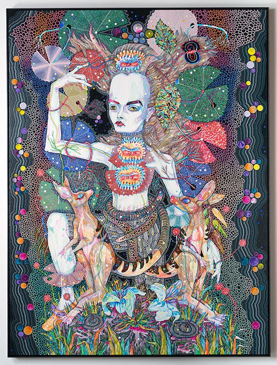 or fall again by Del Kathryn Barton contemporary artwork Painting