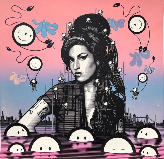 Amy Jade Winehouse by The London Police contemporary artwork Painting