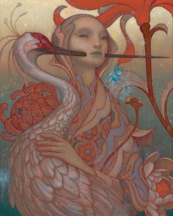Crane by James Jean contemporary artwork Painting