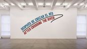AFTER CROSSING THE RIVER by Lawrence Weiner contemporary artwork Installation