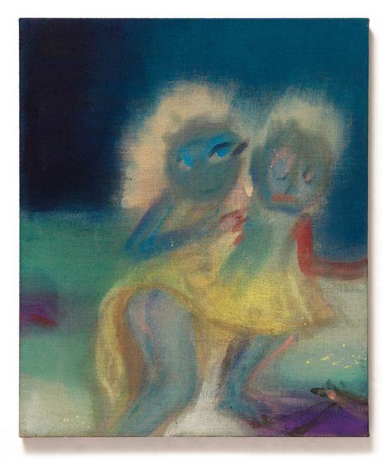 sisters by Leiko Ikemura contemporary artwork Painting