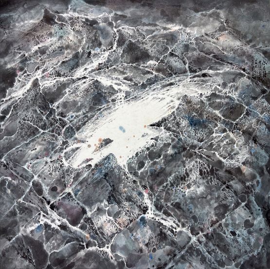 Water Flows in Tranquility by Wucius Wong contemporary artwork Painting