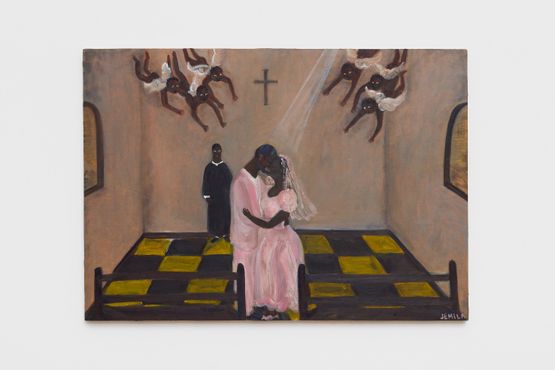 Sealed with a Kiss by Jemila Isa contemporary artwork Painting
