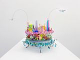 Urban Dove Fanciers by Angela Yuen contemporary artwork installation mixed media sculpture
