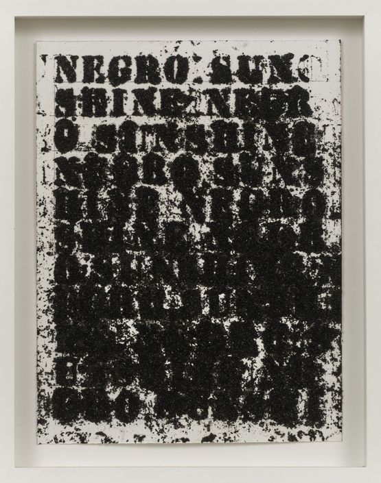 Study for Negro Sunshine  81 by Glenn Ligon contemporary artwork Works on Paper