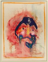 Hiding Out Beneath the Table by Hannah Ireland contemporary artwork painting works on paper