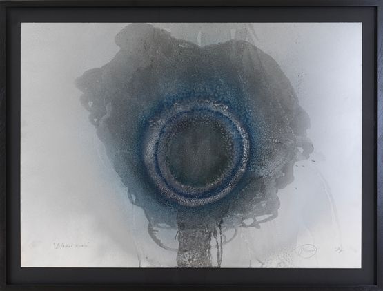 Blauer Kreis by Otto Piene contemporary artwork Painting