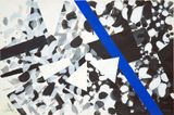 Ultra Marine Diagonal by Samia Halaby contemporary artwork painting