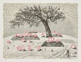 My dear friend he that fled his fate - Mbinda Cemetery by William Kentridge contemporary artwork works on paper print