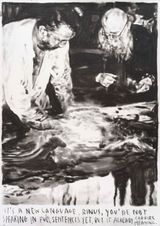 Its a new language  by Rinus Van De Velde contemporary artwork drawing