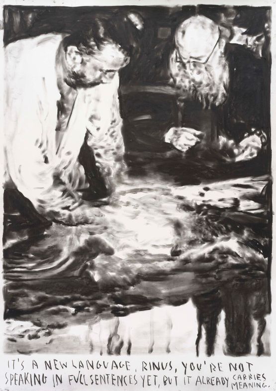 Its a new language  by Rinus Van De Velde contemporary artwork Drawing