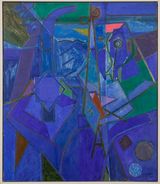 Theme Blue by Perle Fine contemporary artwork painting