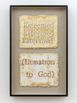 Esteemed Donation to God by Nari Ward contemporary artwork works on paper