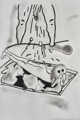 untitled from the series Remnants of the Glaring Day by Tamara K. E. contemporary artwork painting works on paper drawing