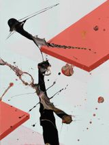 A new way by Jose Castiella contemporary artwork painting works on paper